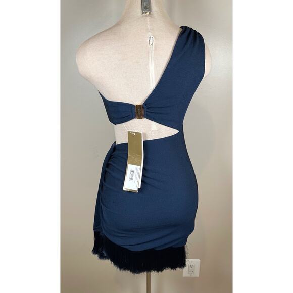 PatBO Navy One-Shoulder Mini Dress - Picture 6 of 8